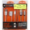 Image 1 : BLACKWEB 2-IN-1 MICRO USB & 30 PIN CHARGING CABLE