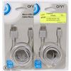 Image 1 : 2 PACK 6' LONG MICRO USB CHARGING /SYNCING CABLE
