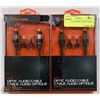 Image 1 : PAIR OF BLACKWEB 3' OPTIC AUDIO CABLES