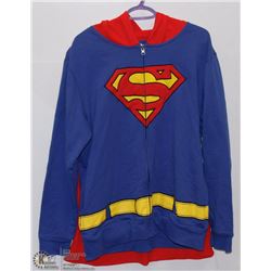 NEW SUPERMAN HOODIE SIZE MEDIUM, HAS A