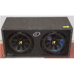 KICKER 10" DUAL SUB BOX  WITH 10" KICKER SPEAKERS