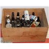 Image 1 : WOODEN APPLE CRATE FILLED W/ OLD LIQUOR BOTTLES &