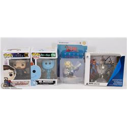 4 NEW ASSORTED ACTION FIGURES IN ORIGINAL BOX