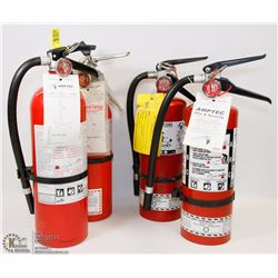 LOT OF 4 FIRE EXTINGUISHERS