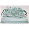 Image 1 : VINTAGE 6 GLASSES AND TRAY SET