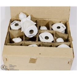 BOX OF 12 ANGEL FIGURINES MADE IN JAPAN