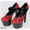 Image 1 : NEW BLACK AND RED FLAMING PLATFORM SHOES