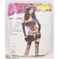 PIMPETTE 4PC COSTUME SIZE M/L INCL.