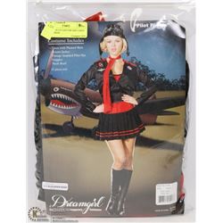 PILOT PIN UP COSTUME SIZE LARGE INCL DRESS