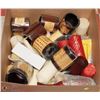 Image 1 : BOX OF BAMBOO CANDLE HOLDERS AND CANDLES