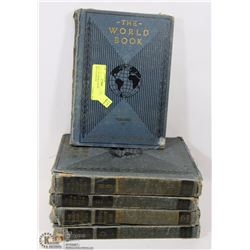 FIVE  1941 WORLD BOOK  ENCYCLOPEDIAS