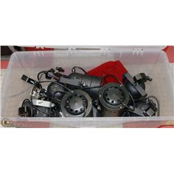 7 PAR 38-250 WATT STAGE LIGHTS ON STANDS W/BULBS