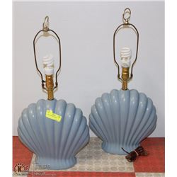 PAIR OF SEASHELL LAMPS.