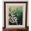Image 1 : 16) FLORAL FRAMED PAINTING ROSE BISEHOFF 18X22.