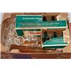 Image 1 : BOX OF VINTAGE BAR WARE, BEER BOTTLES, CRYSTAL ETC