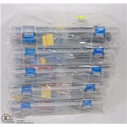5 CRAFT KITS IN PLASTIC STORAGE CASES INCL PIPE
