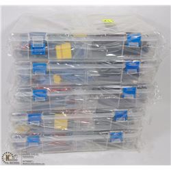 5 CRAFT KITS IN PLASTIC STORAGE CASES INCL PIPE