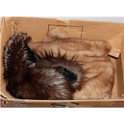 A PAIR OF VINTAGE FUR COLLARS