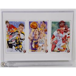 LEGENDS POSTCARD UNCUT 3 CARD SHEET - BOBBY ORR.
