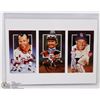 Image 1 : LEGENDS POSTCARD UNCUT 3 CARD SHEET - GORDIE HOWE.