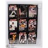 Image 1 : LEGENDS 9 CARD UNCUT SHEET HANK AARON/BOBBY HULL.