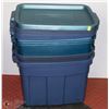 Image 1 : LOT W/4 RUBBERMAID ROUGHNECK STORAGE