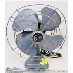 VINTAGE METAL INDUSTRIAL STYLE TORCAN FAN 13" TALL