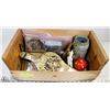 Image 1 : APPLE CRATE FILLED W/ VINTAGE ITEMS & COLLECTIBLE