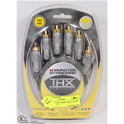 NEW MONSTER COMPONENT VIDEO CABLES 8 FEET