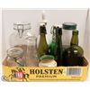 Image 1 : ESTATE FLAT OF VINTAGE BOTTLES & JARS, INCLUDES A