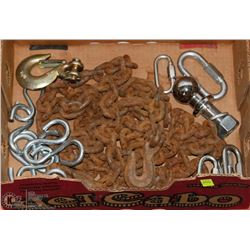 FLAT WITH 20 FOOT HEAVY DUTY CHAIN WITH DUAL HOOK