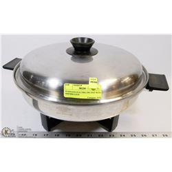 STAINLESS ELECTRIC FRY PAN WITH SERVING LEGS