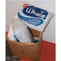 LARGE BOX W/2 NEW PILLOWS (FITS