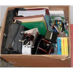 BOX FULL OF OFFICE/SCHOOL SUPPLIES