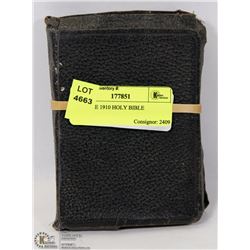 ANTIQUE 1910 HOLY BIBLE