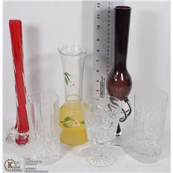 FLAT W/3 ART GLASS DECORATION AND SOME