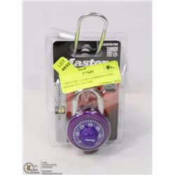 4 MASTER LOCKS ,COMBINATION , ASSORTED COLORS