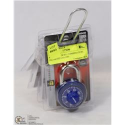 4 MASTER LOCKS ,COMBINATION , ASSORTED COLORS