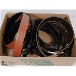 5 BRAND NEW LEATHER DRESS BELTS SIZES 32-38
