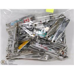 BAG OF ASSORTED NAIL CLIPPERS