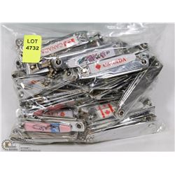 BAG OF ASSORTED NAIL CLIPPERS