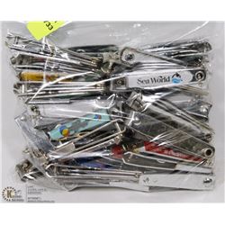 BAG OF ASSORTED NAIL CLIPPERS