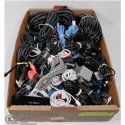 TRAY OF USB AND AUDIO CABLES
