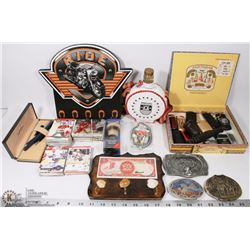 VINTAGE ITEMS SHEAFFER PEN SET, LIGHTERS,