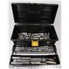 Image 1 : TOOL BOX WITH A HOARD OF SOCKETS 1/4"-3/8"-1/2" W/