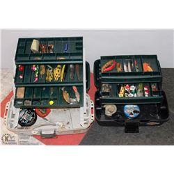 LOT OF 2 TACKLE BOXES WITH CONTENTS