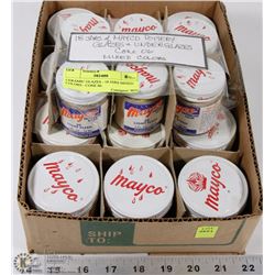CERAMIC GLAZES - 18 JARS MIXED COLORS - CONE 06.