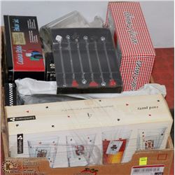 BOX OF POKER DESIGNED DISHES & GAME.