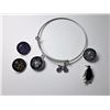 Image 1 : #6 - CHUNK STYLE BANGLE BRACELET WITH CHARMS