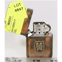 SS GERMAN ZIPPO TYPE LIGHTER - NEEDS FUEL